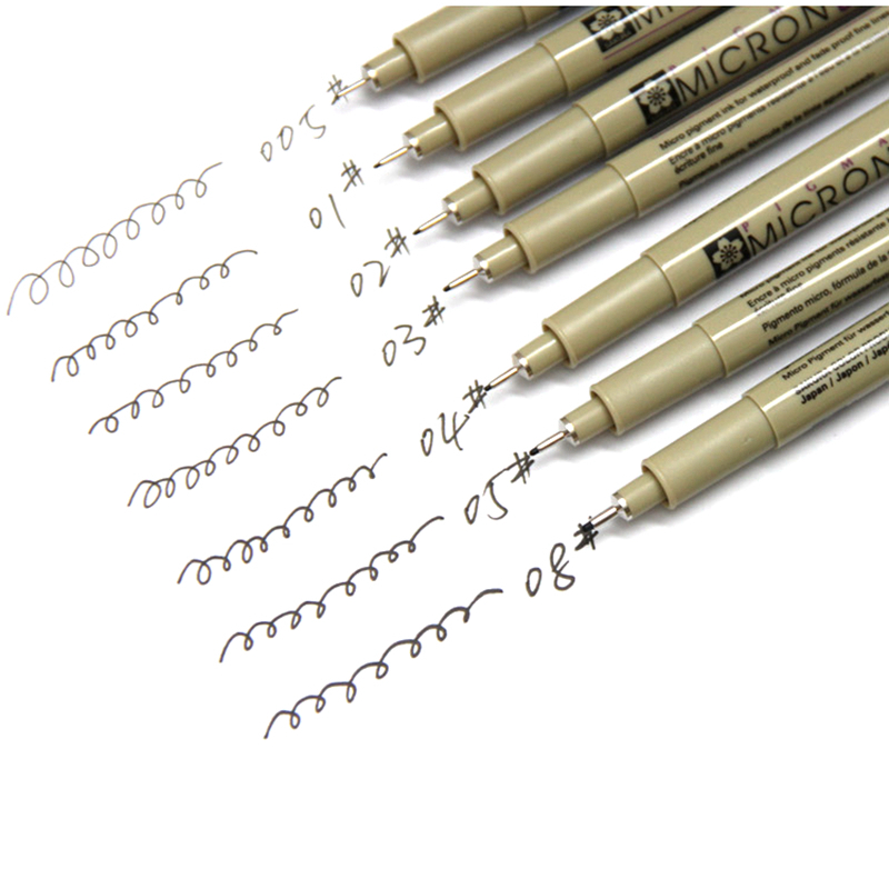 Stilou tehnic SAKURA Pigma Micron® FRESH GREEN – diferite mărimi