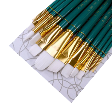 Pensule cu fire albe - rotunde - set de 12 buc