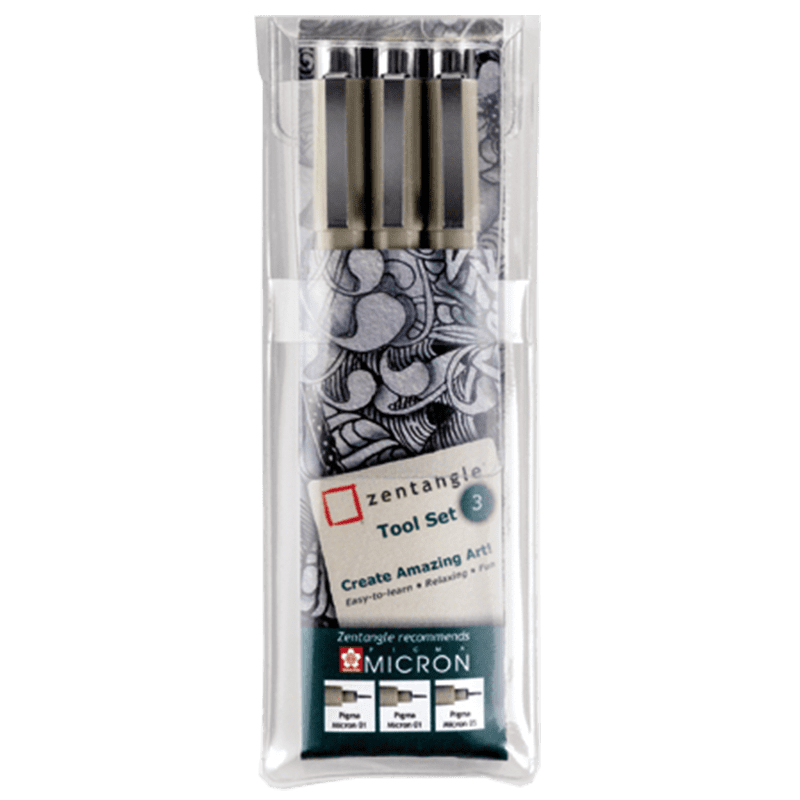 Set de stilouri tehnice SAKURA Zentangle Pigma Micron – set de 3 buc