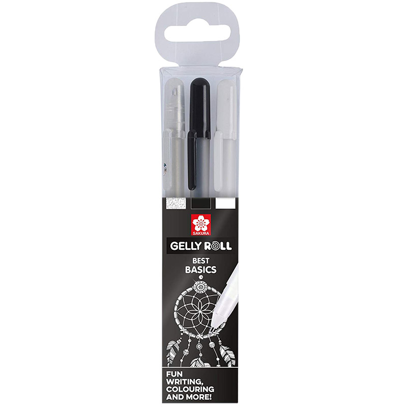 Stilouri Sakura Gel metalice - set de 3 buc