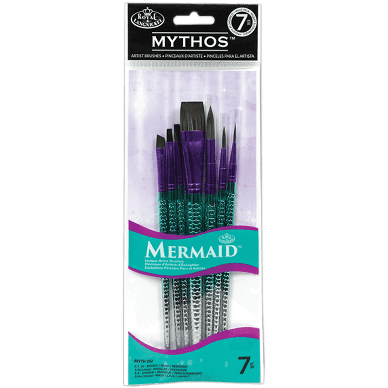 Pensule pentru ulei / acrilic / acuarela MYTHOS - set de 7 buc
