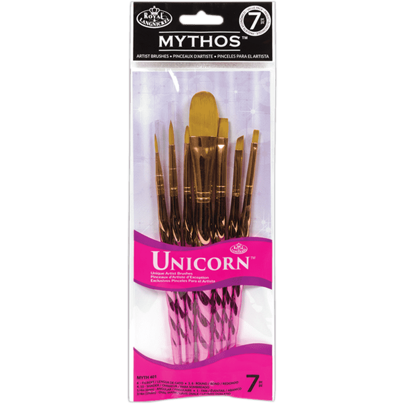 Pensule pentru ulei / acrilic / acuarela MYTHOS - set de 7 buc