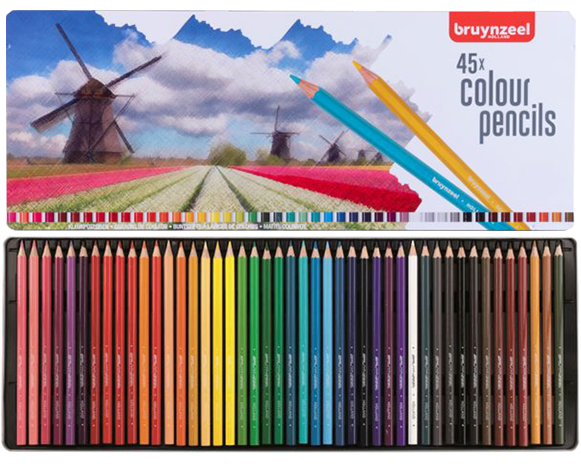 Set de creioane colorate Bruynzeel - Olanda - 45buc