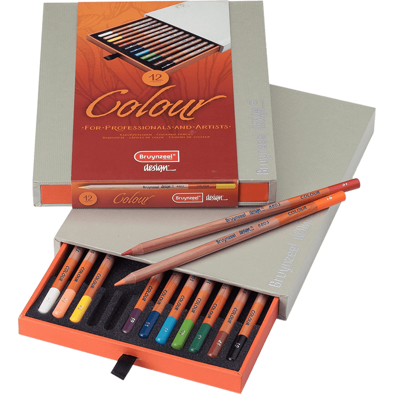 Set de creioane colorate Bruynzeel Design - 12buc
