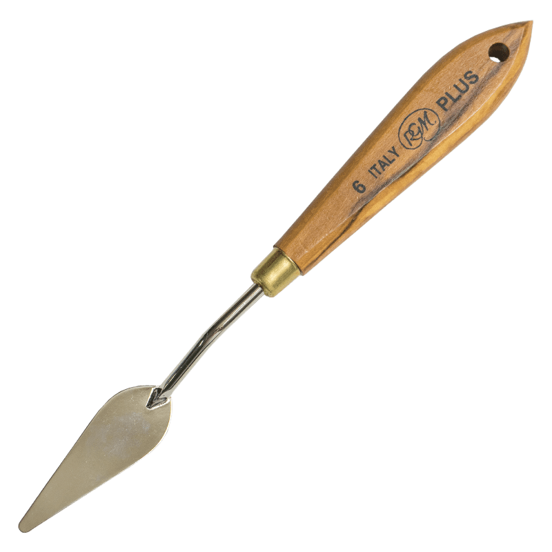 Spatulă de pictură RGM cu LEMN OLIV - PLUS - 6