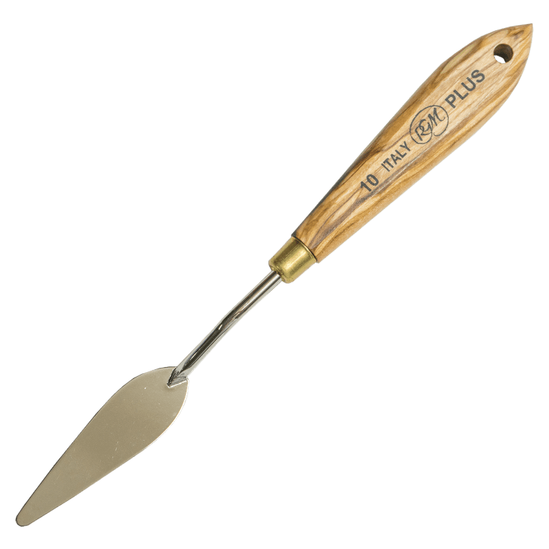 Spatulă de pictură RGM cu LEMN OLIV - PLUS - 10