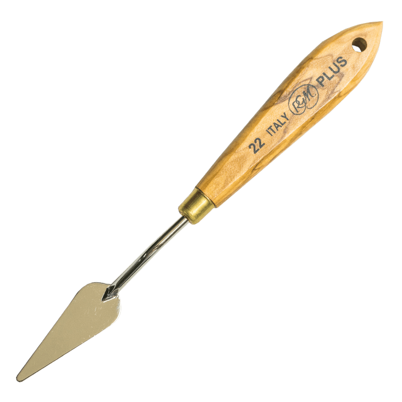 Spatulă de pictură RGM cu LEMN OLIV - PLUS - 22