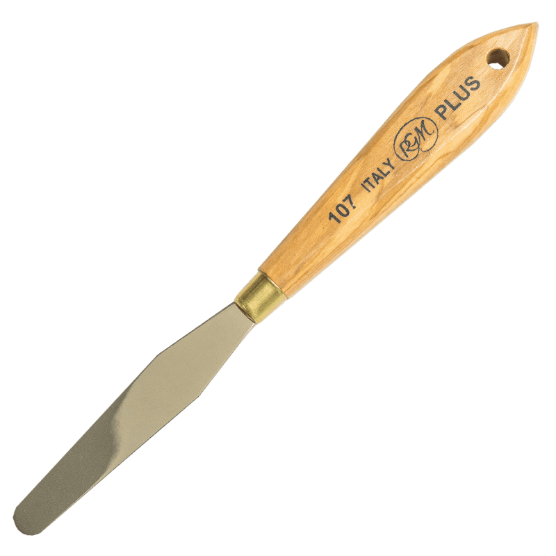 Spatulă de pictură RGM cu LEMN OLIV - PLUS - 107