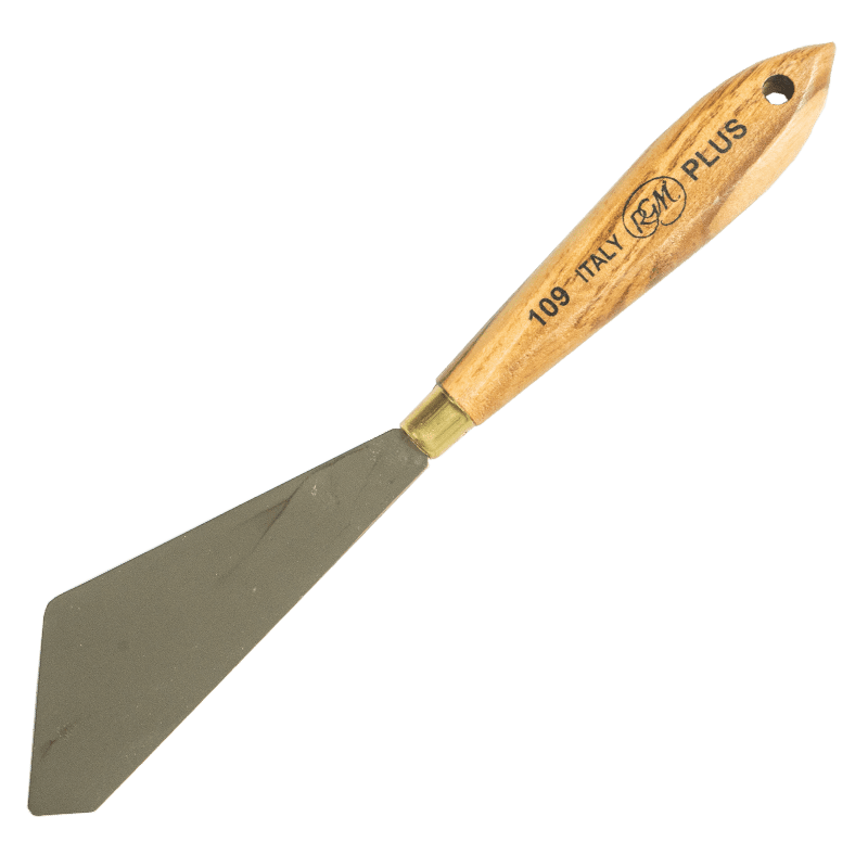 Spatulă de pictură RGM cu LEMN OLIV - PLUS - 109