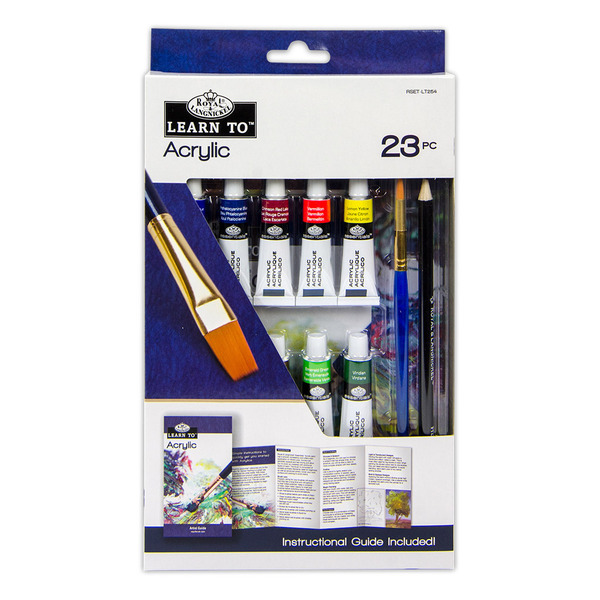 Învață să pictezi - Set acrilic 23buc