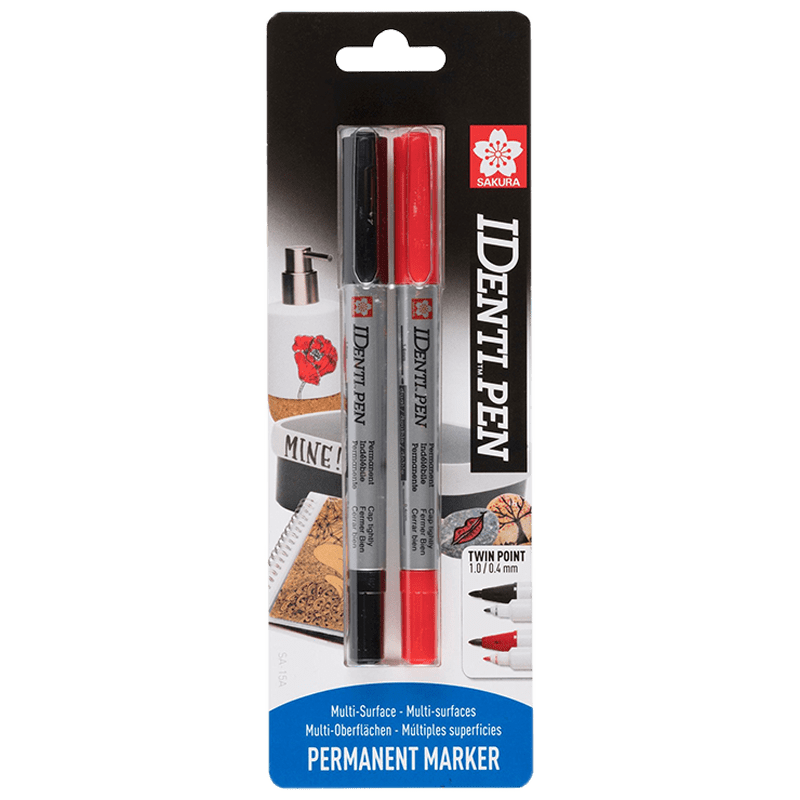 Set Sakura IDENTI-PEN - marker negru și roșu