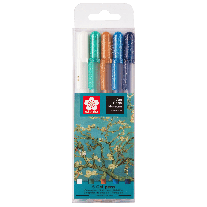 Stilouri Sakura Gel metalice - set de 5 buc - Van Gogh Museum