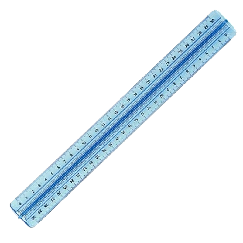 Riglă de plastic cu mâner LENIAR UNI - 30 cm
