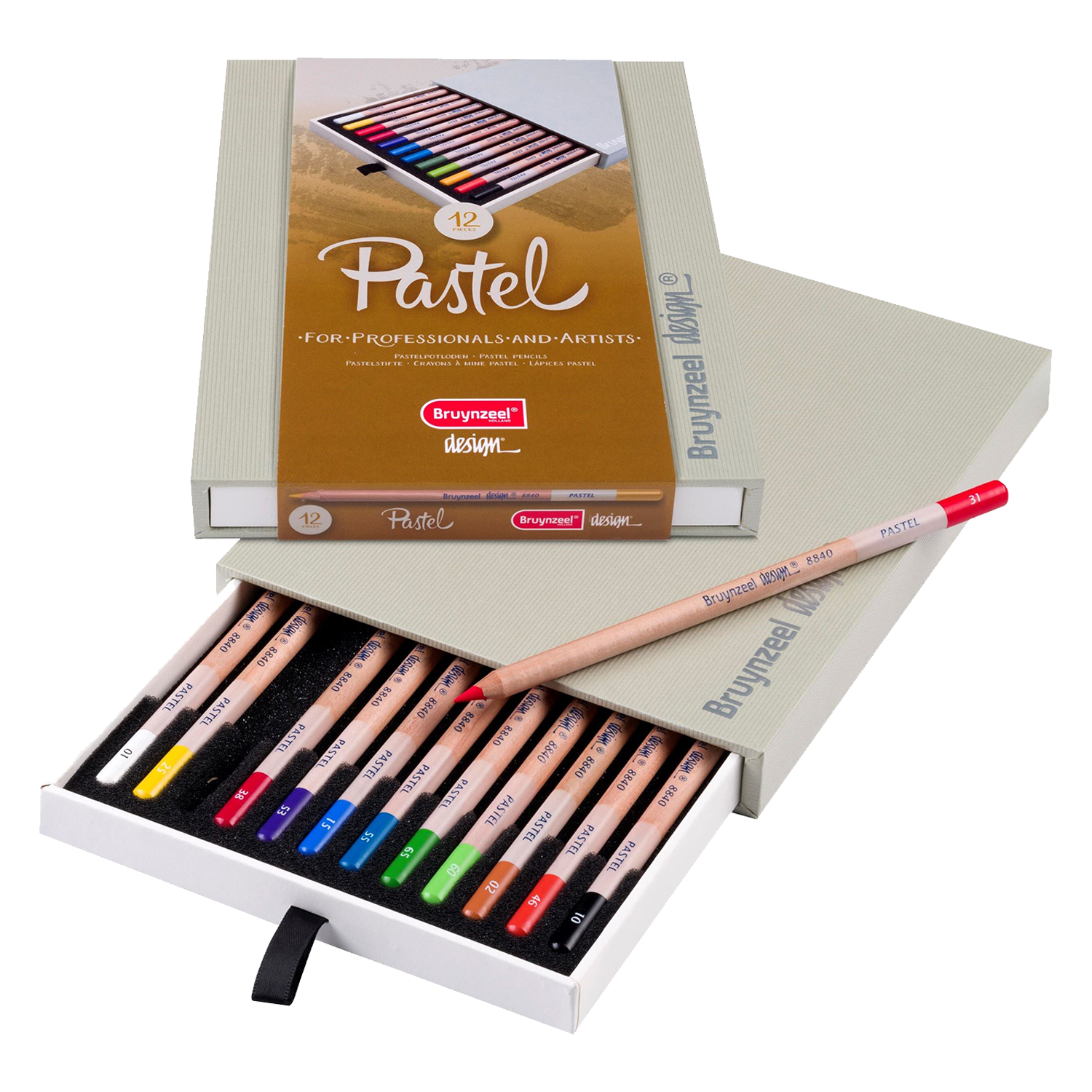 Bruynzeel Design creioane pastel în cutie 12 culori