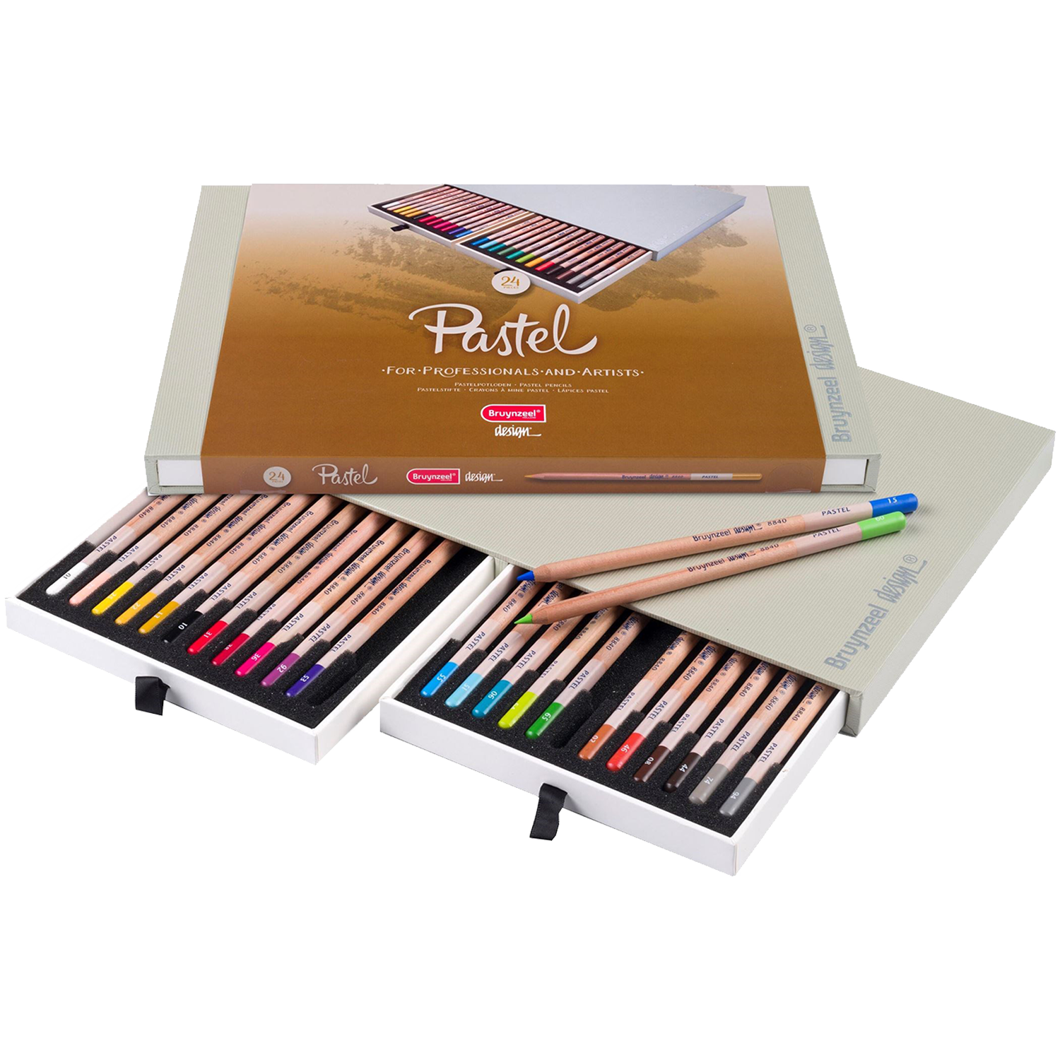 Bruynzeel Design creioane pastel în cutie 24 culori
