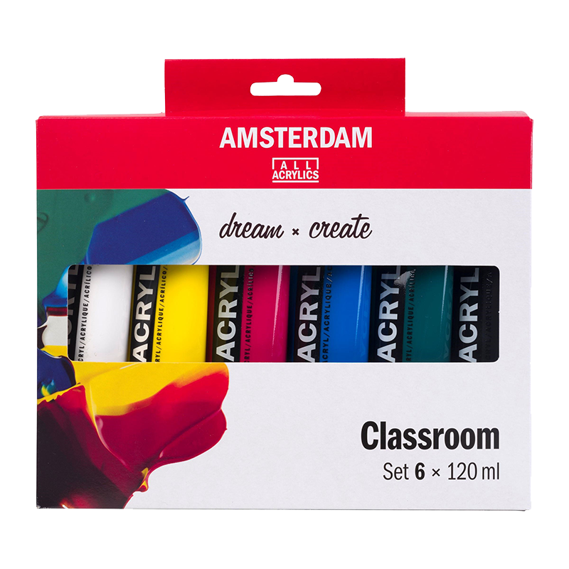Culori acrilice AMSTERDAM Standard Series Classroom set - 6x120 ml