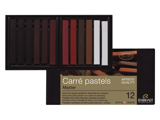 Pasteluri REMBRANDT Carré - set de 12 pasteluri