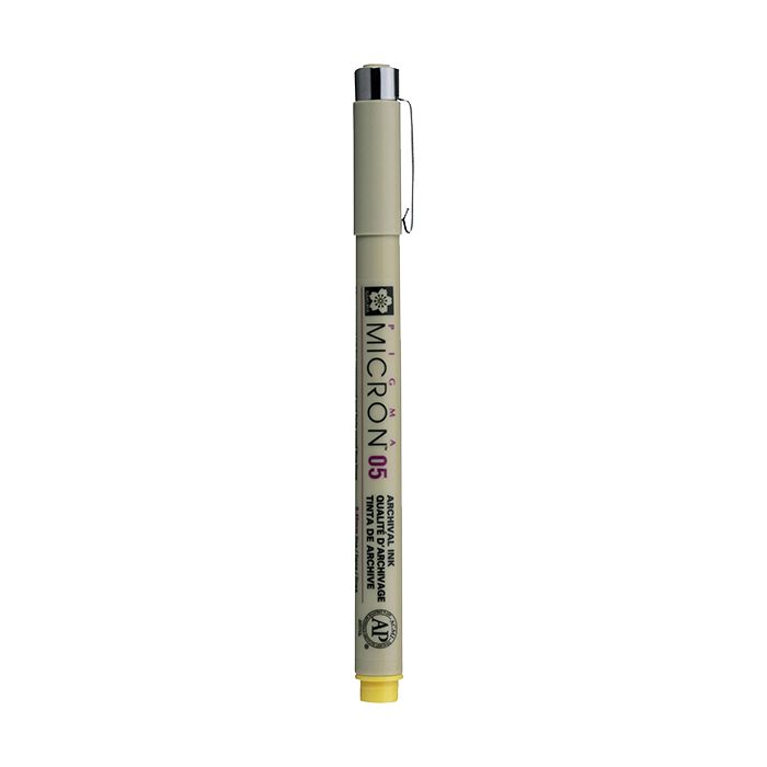 Stilou tehnic SAKURA Pigma Micron® YELLOW – diferite mărimi