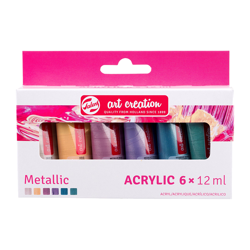 Art Creation Set de culori acrilice 6 x 12 ml - Metallic