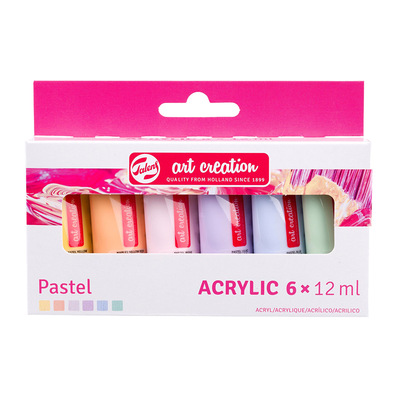 Art Creation Set de culori acrilice 6 x 12 ml - Pastel