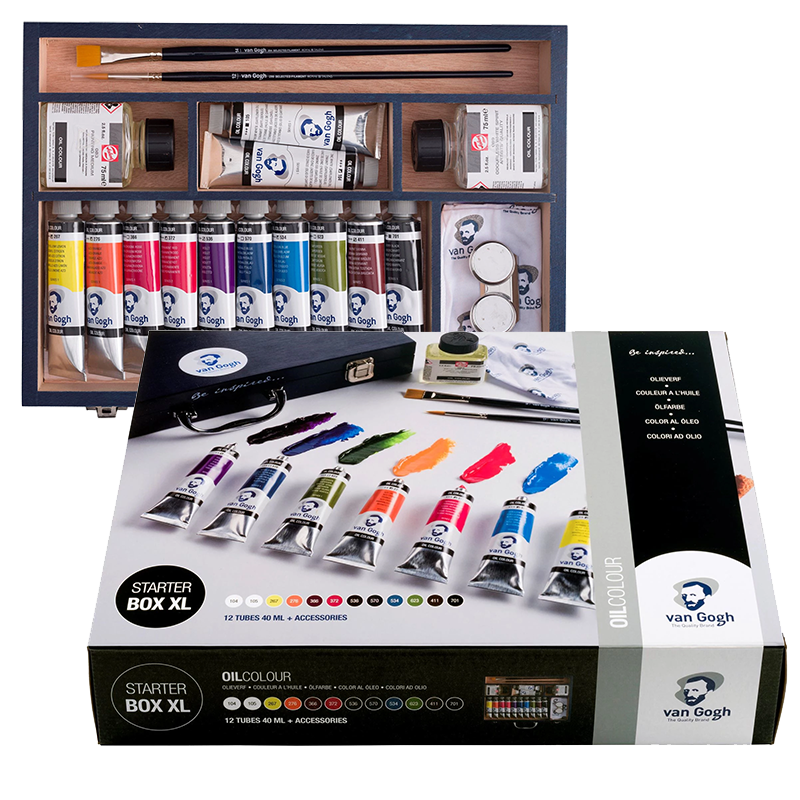 Van Gogh Oil Starter Box XL 12 x 40 ml + accesorii