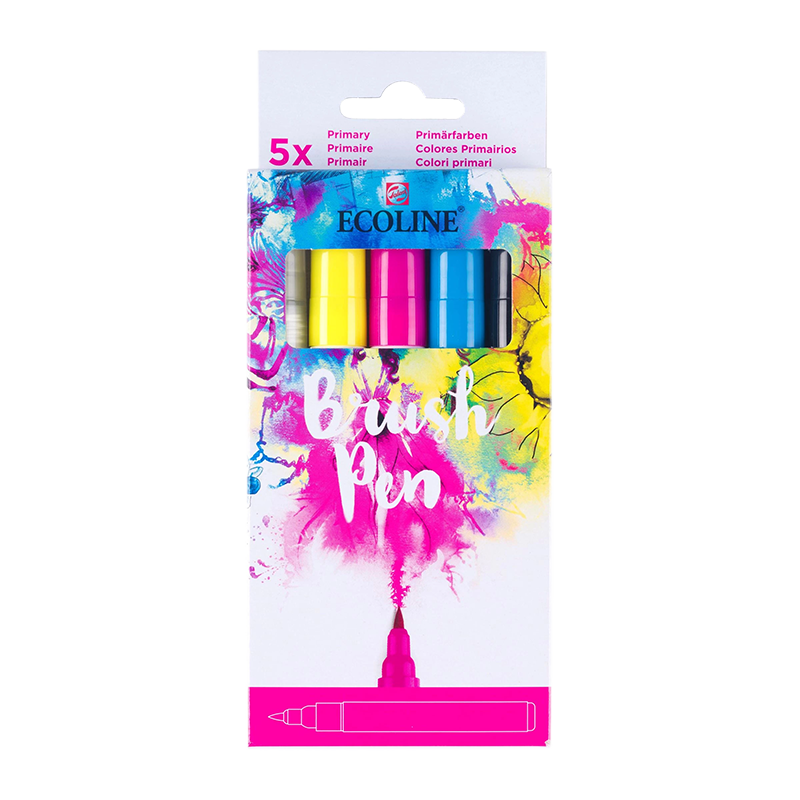 Ecoline Brush Pen Set Primary - 5 culori