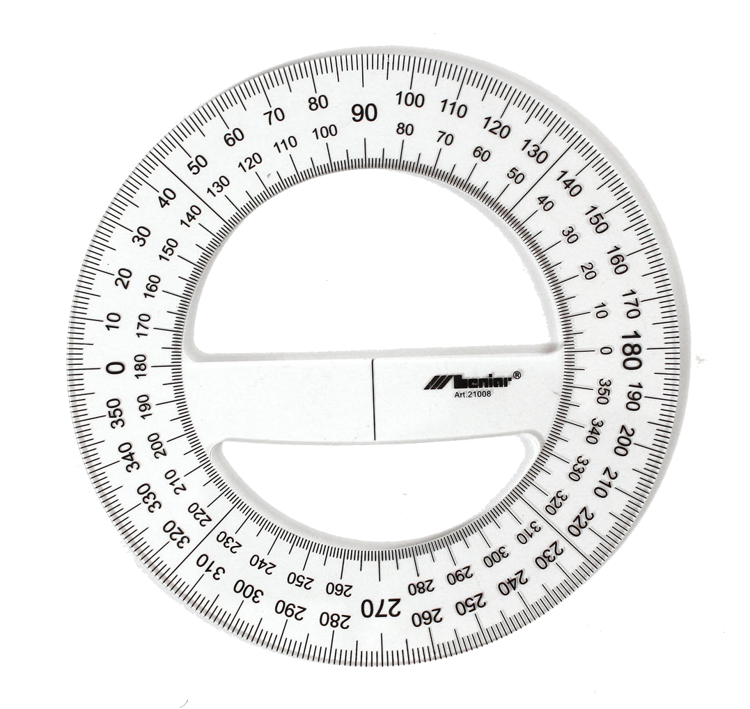 LENIAR Raportor din plastic, diametru 12 cm / 360°
