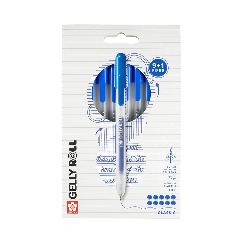 Sakura Gelly Roll Classic set de pixuri cu gel 9+1 gratis - Blue