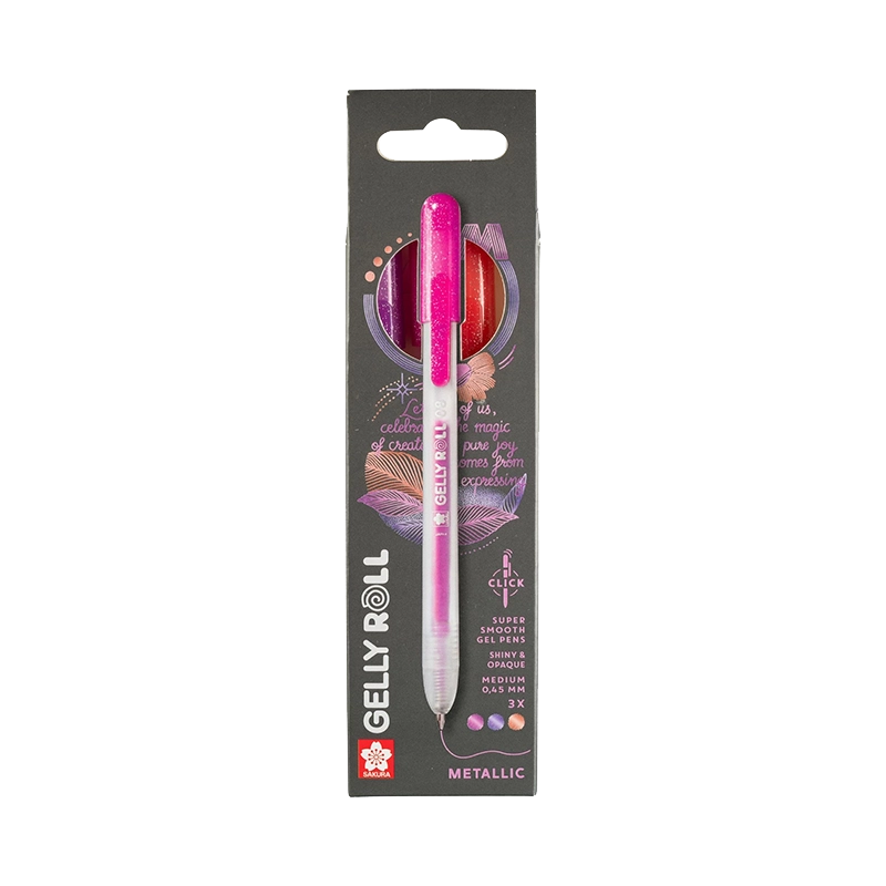Sakura Gelly Roll Metallic – set de 3 pixuri gel – Red-Pink-Purple