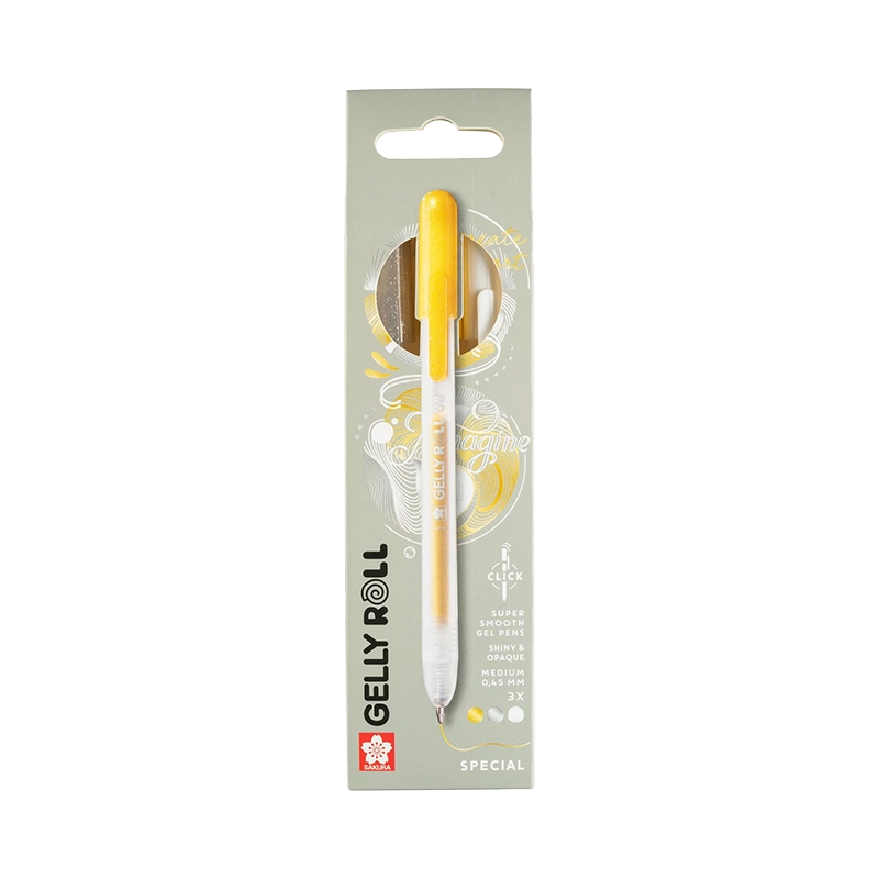 Sakura Gelly Roll set de pixuri cu gel, 3 bucăți – Gold-Silver-White